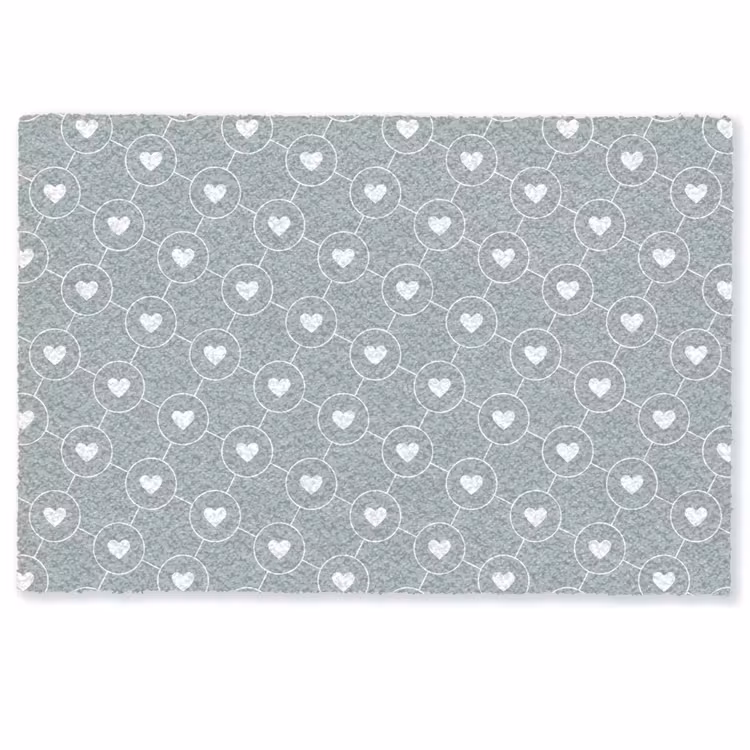 Hartjes - Wit - Rond - Patroon Deurmat klein 898 -zkaufland3d
