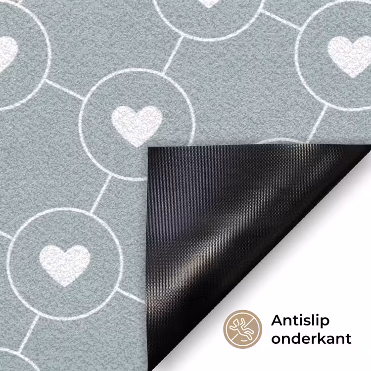 Hartjes - Wit - Rond - Patroon Deurmat klein 898 -antislip_NL