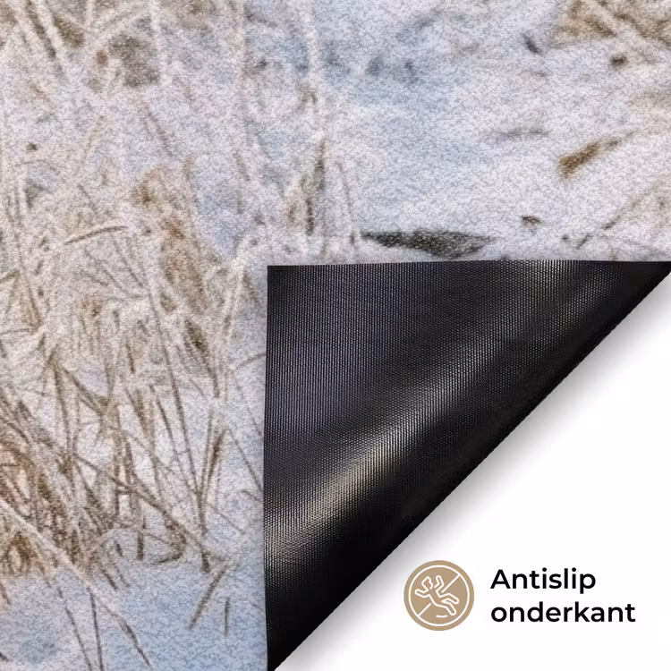 Hek - Sneeuw - Mist - Platteland - Nostalgisch Deurmat klein -antislip_NL