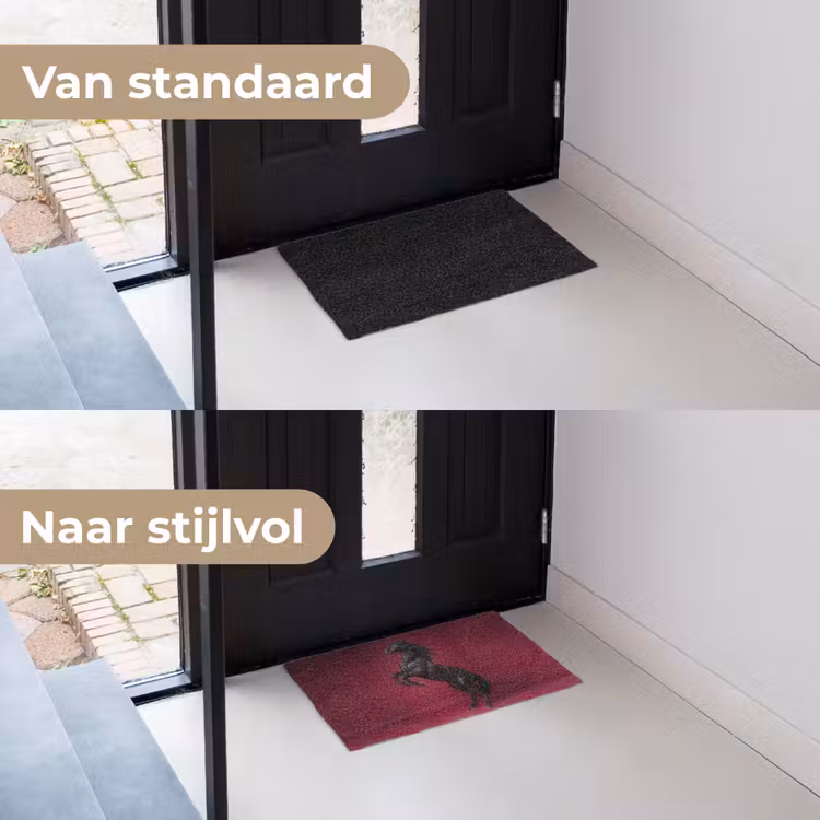 Hengst - Steigert - Rood Deurmat klein -voor-na_NL