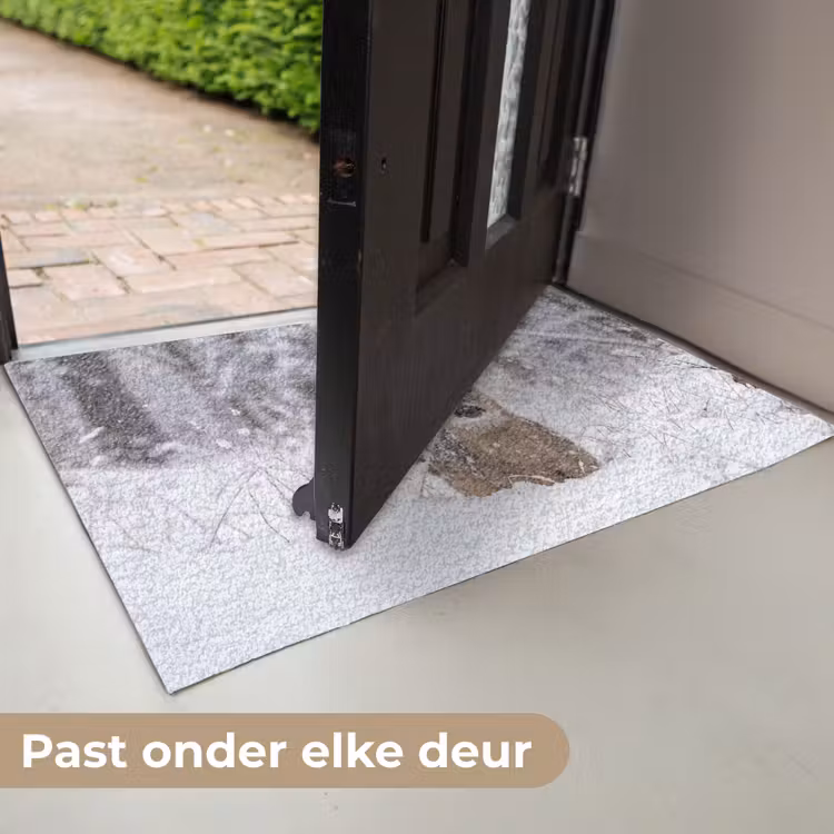 Hert - Sneeuw - Bos - Dieren - Vertederend Deurmat klein -USP_NL