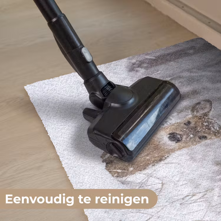 Hert - Sneeuw - Bos - Dieren - Vertederend Deurmat klein -reinigen_NL
