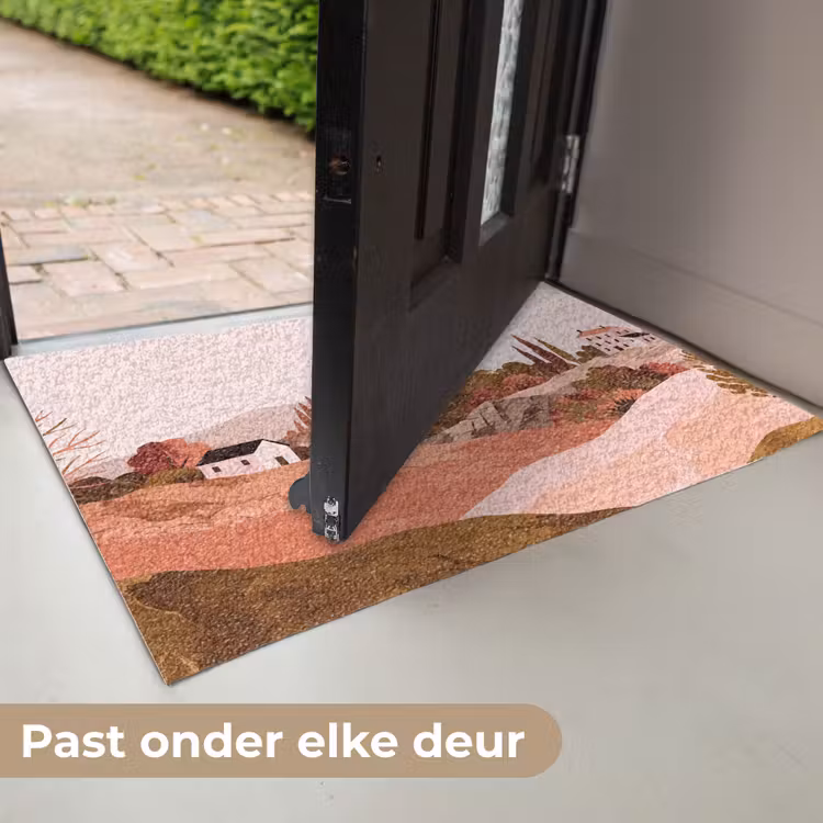 Heuvellandschap - Grafisch - Terracotta Deurmat klein -USP_NL