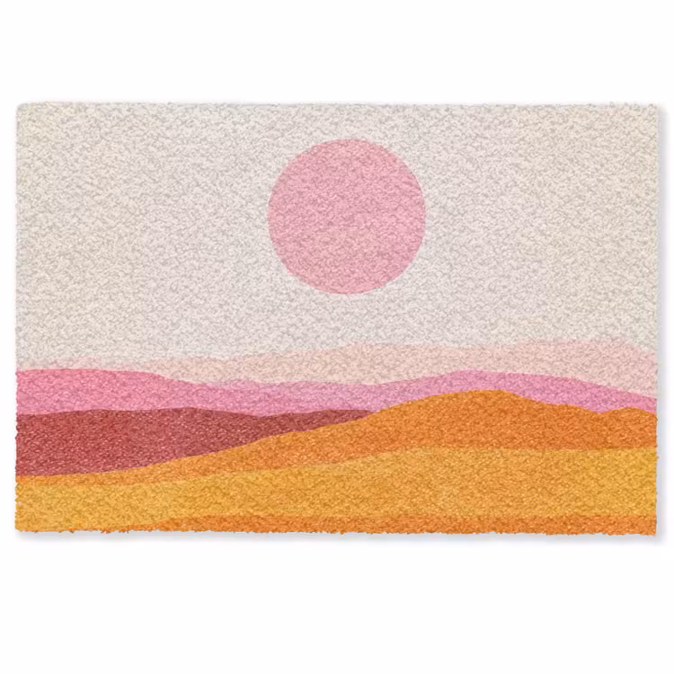 Heuvels - Oranje - Zon - Abstract Deurmat klein -zkaufland3d