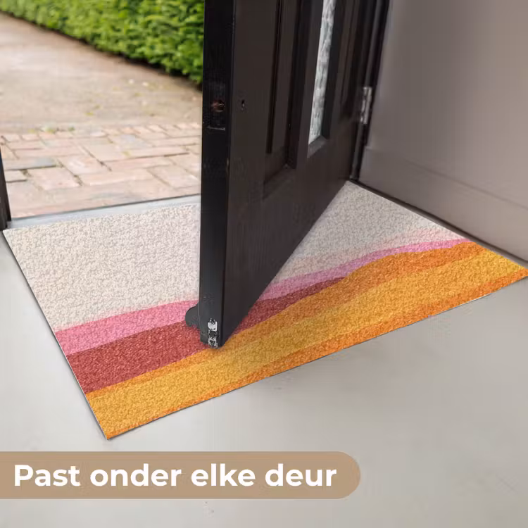 Heuvels - Oranje - Zon - Abstract Deurmat klein -USP_NL