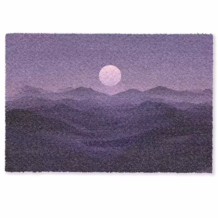Heuvels - Paars - Mist - Zon Deurmat klein -zkaufland3d