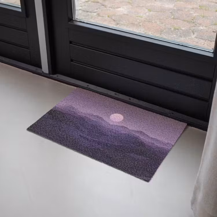 Heuvels - Paars - Mist - Zon Deurmat klein -sfeer2