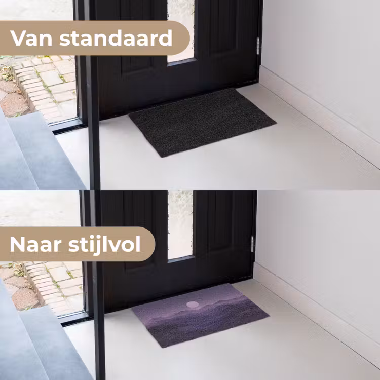 Heuvels - Paars - Mist - Zon Deurmat klein -voor-na_NL