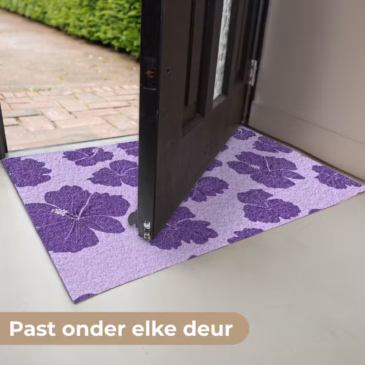 Hibiscus - Bloemen - Paars Deurmat klein 898 -USP_NL