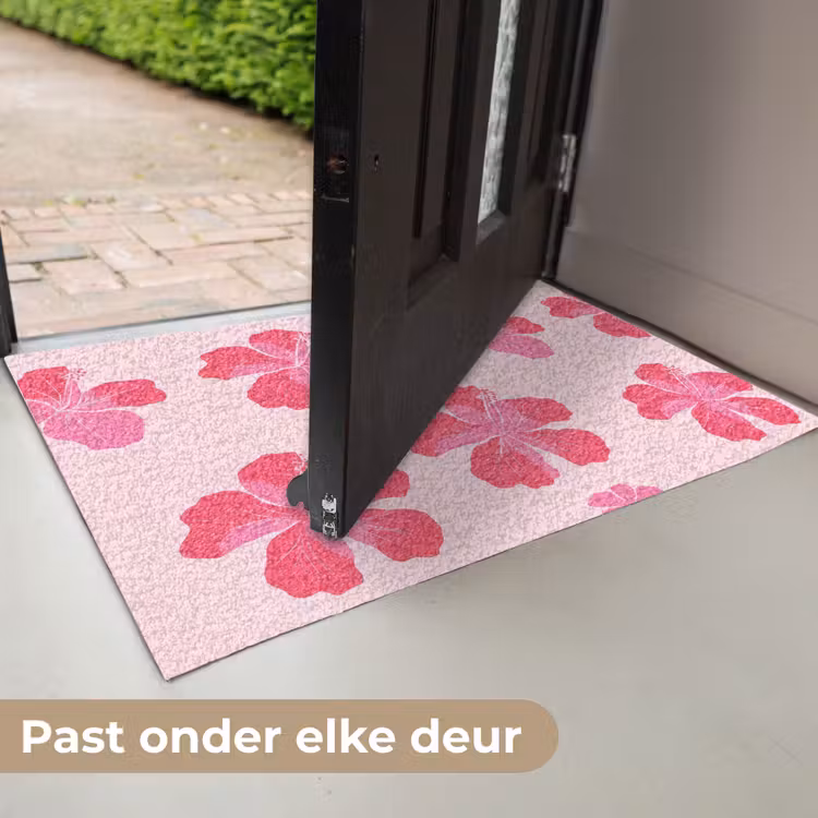 Hibiscus - Bloemen - Roze Deurmat klein 898 -USP_NL