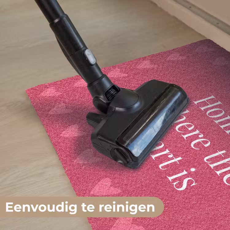 Home is where the heart is - Quote - Roze Deurmat klein -reinigen_NL