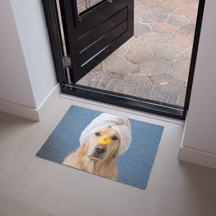 Hond - Badeend - Geel Deurmat klein -sfeer5