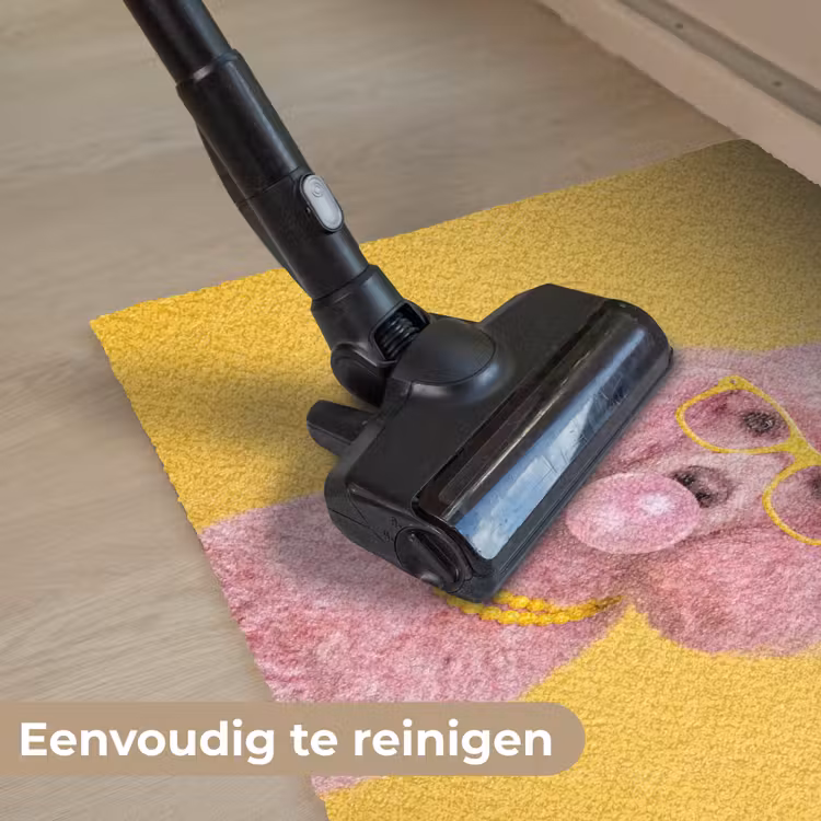 Hond - Kauwgum - Dieren - Modern - Roze Deurmat klein -reinigen_NL