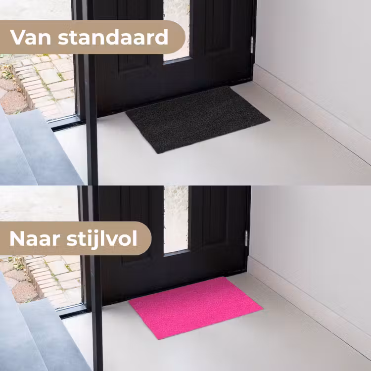 Hot - Fuchsia - Roze Deurmat klein 898 -voor-na_NL
