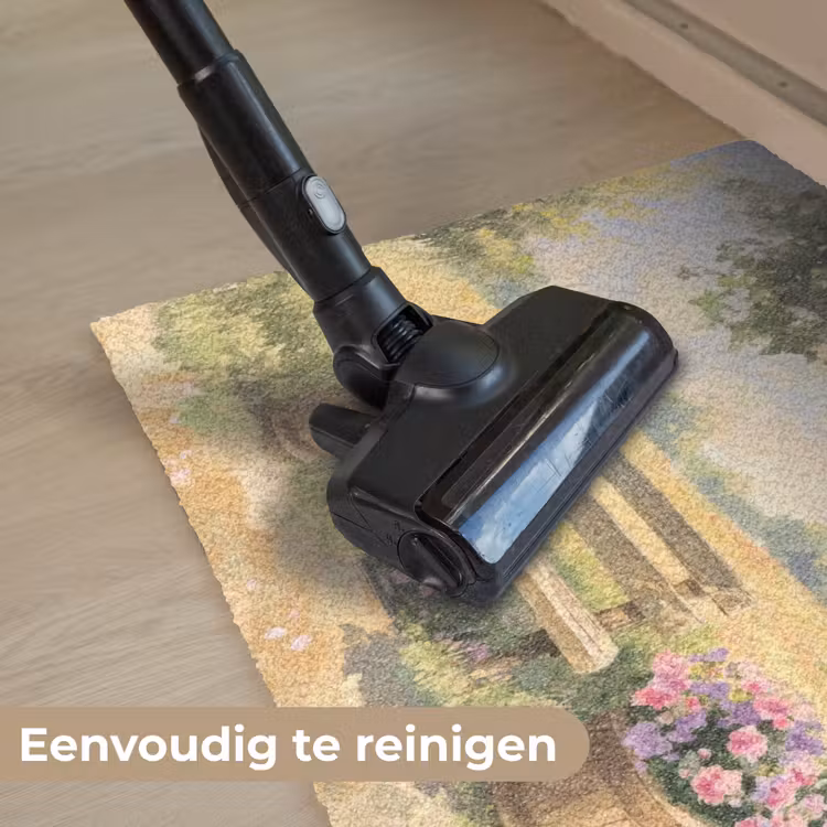 Houten bankje - Bloempotten - Landschap Deurmat klein -reinigen_NL