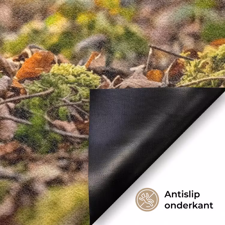 Houtsnip - Bos - Bladeren - Herfst - Gecamoufleerd Deurmat klein -antislip_NL