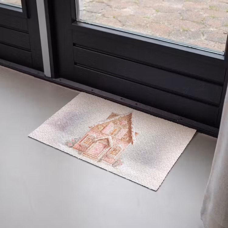 Huisje - Suiker - Pastel Deurmat klein -sfeer2