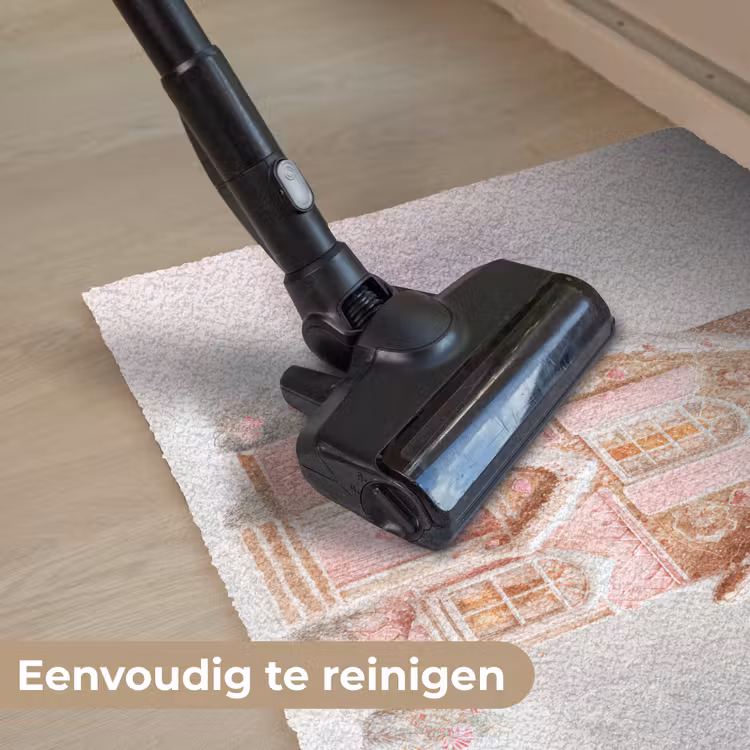 Huisje - Suiker - Pastel Deurmat klein -reinigen_NL
