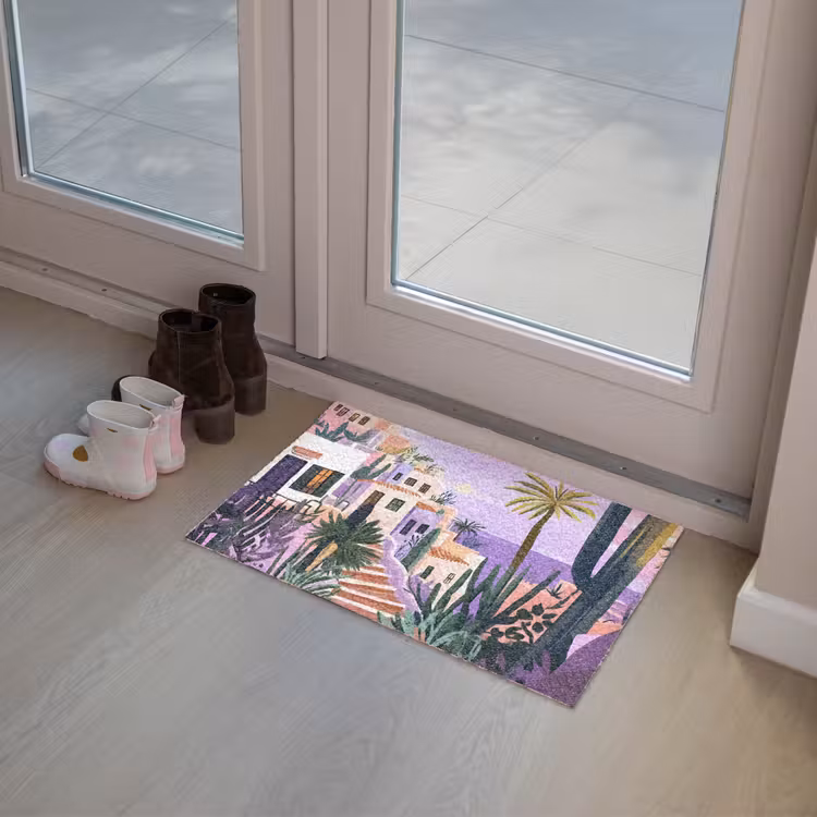 Huizen - Minimalistisch - Palmbomen - Kust Deurmat klein -sfeer3