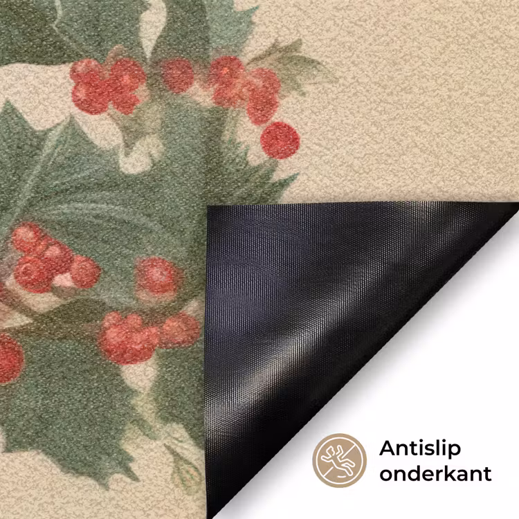 Hulstrand - Bessen - Beige Deurmat klein -antislip_NL