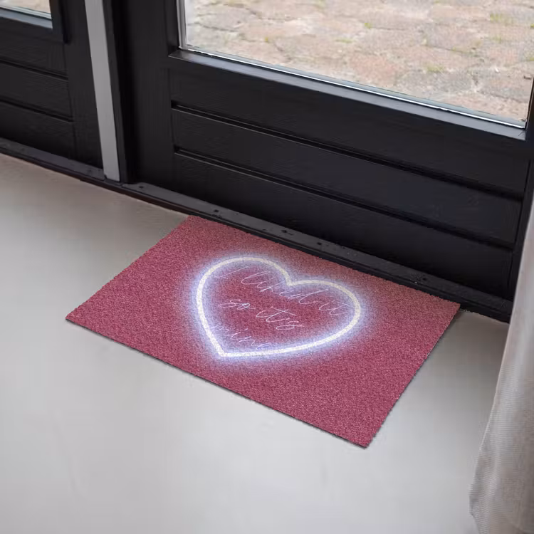 I liked it so it's mine - Neon hart - Roze Deurmat klein -sfeer2