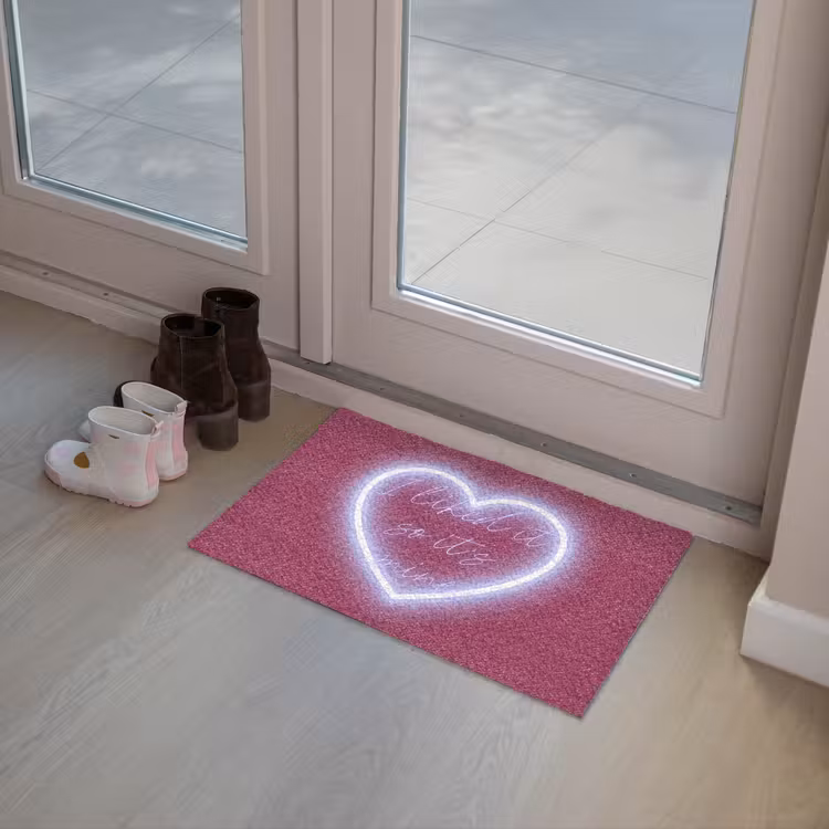 I liked it so it's mine - Neon hart - Roze Deurmat klein -sfeer3