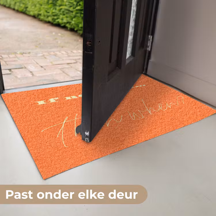 If not now then when - Oranje - Geel - Levendig Deurmat klein -USP_NL
