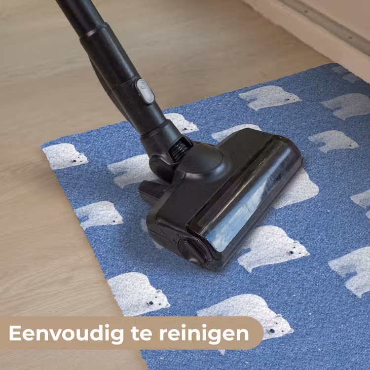 IJsbeer - Patroon - Blauw Deurmat klein 898 -reinigen_NL