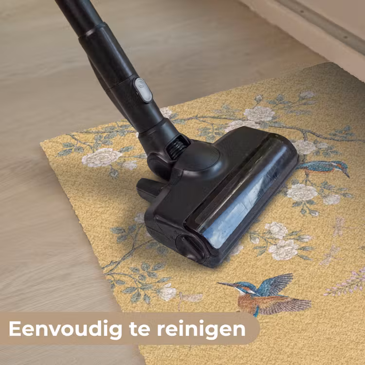 IJsvogels - Bloesem - Geel Deurmat klein -reinigen_NL