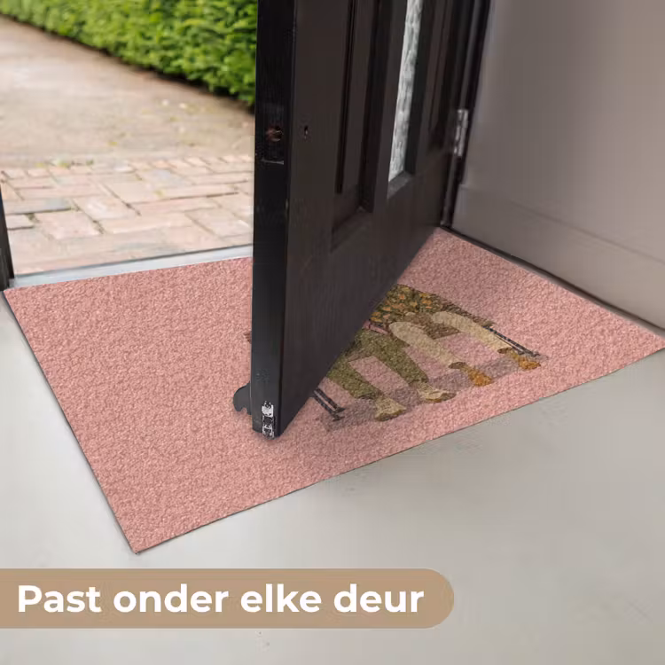 Illustratie - Bankje - Personen - Minimalistisch Deurmat klein -USP_NL