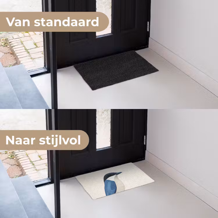 Illustratie - Blauw - Vogel Deurmat klein -voor-na_NL