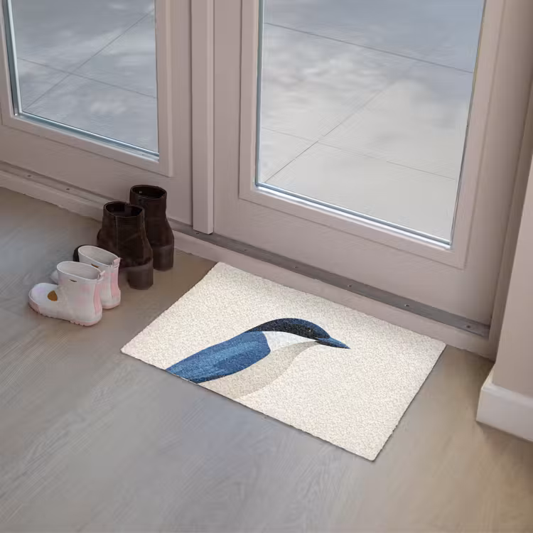 Illustratie - Blauw - Vogel Deurmat klein -sfeer3