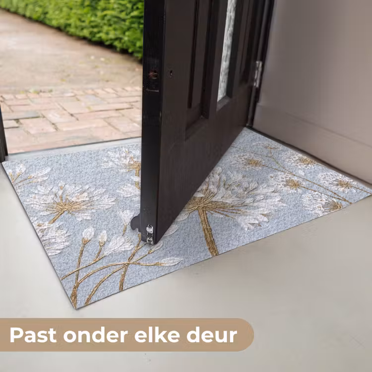 Illustratie - Bloemen - Blauw Deurmat klein -USP_NL