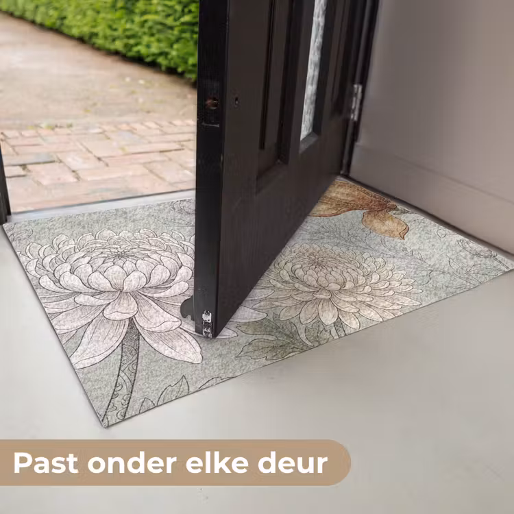 Illustratie - Bloemen - Groen Deurmat klein -USP_NL