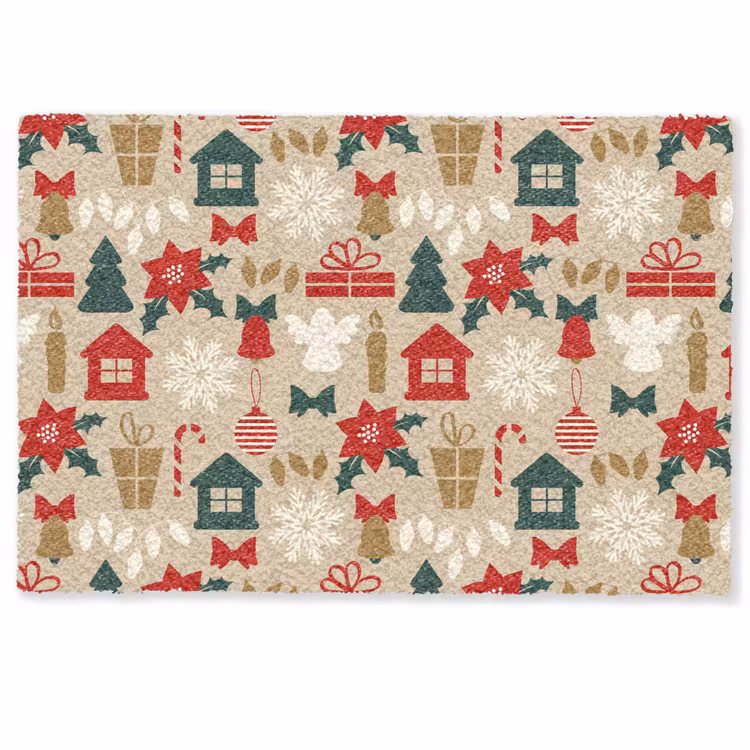 Illustratie - Kerst - Beige Deurmat klein 898 -zkaufland3d