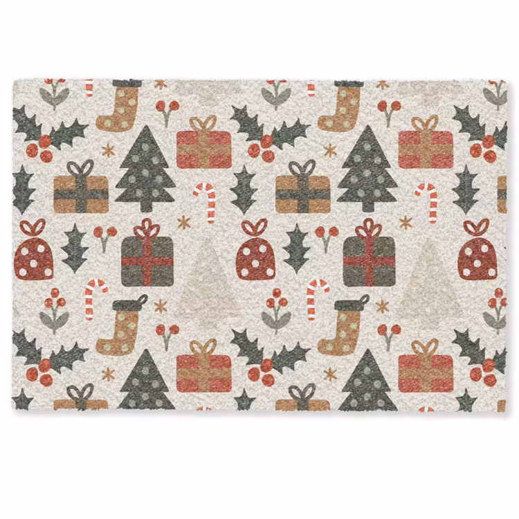 Illustratie - Kerstfiguren - Beige Deurmat klein 898 -zkaufland3d