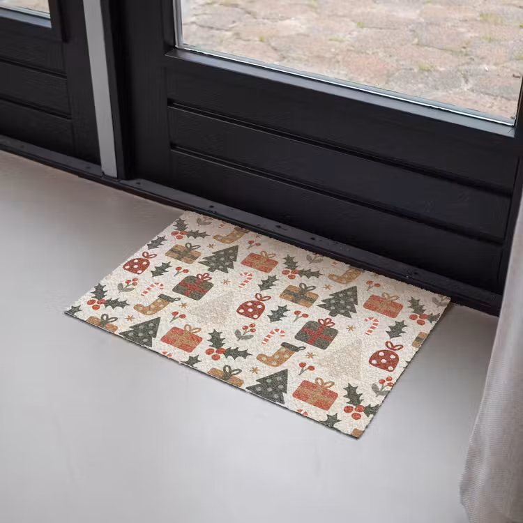 Illustratie - Kerstfiguren - Beige Deurmat klein 898 -sfeer2