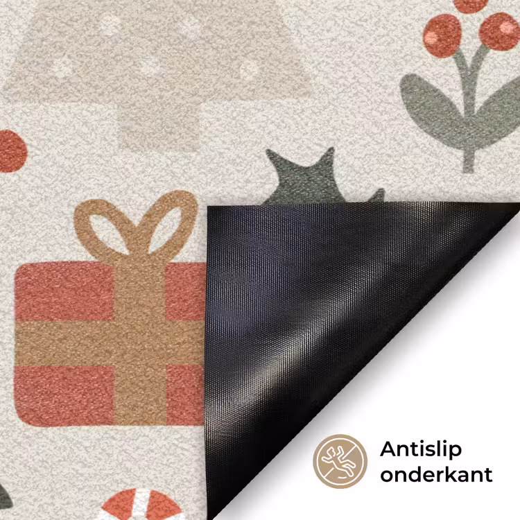 Illustratie - Kerstfiguren - Beige Deurmat klein 898 -antislip_NL
