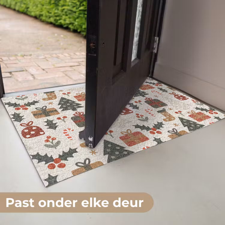 Illustratie - Kerstfiguren - Beige Deurmat klein 898 -USP_NL