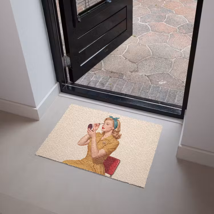 Illustratie - Mascara - Vrouw - Geel Deurmat klein -sfeer5