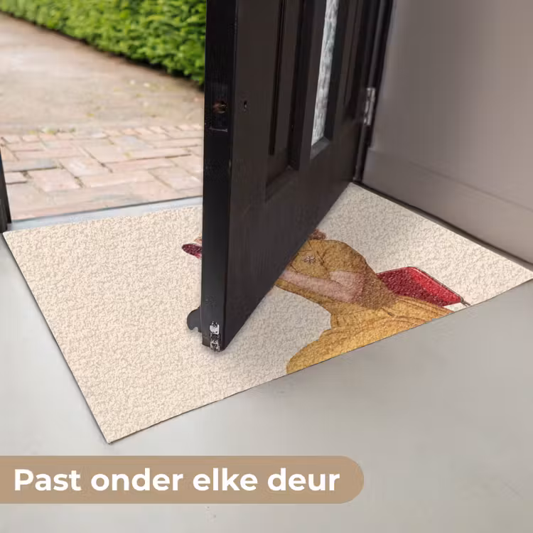 Illustratie - Mascara - Vrouw - Geel Deurmat klein -USP_NL