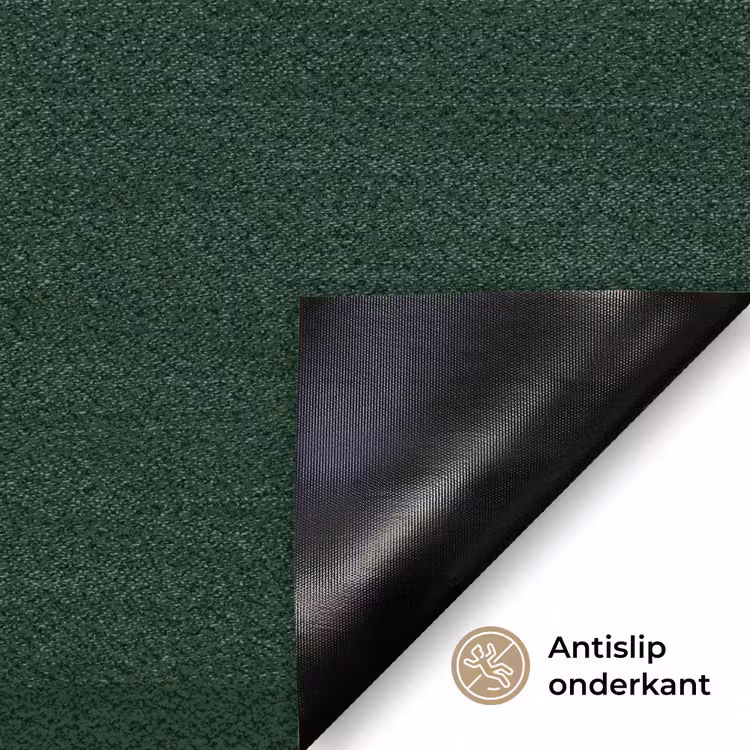 Illustratie - Mond - Donkergroen - Tekstwolkje Deurmat klein -antislip_NL