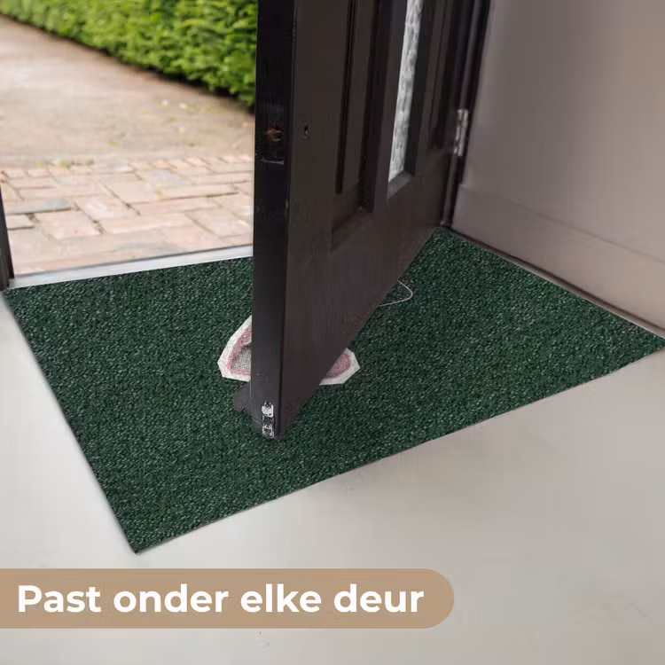 Illustratie - Mond - Donkergroen - Tekstwolkje Deurmat klein -USP_NL