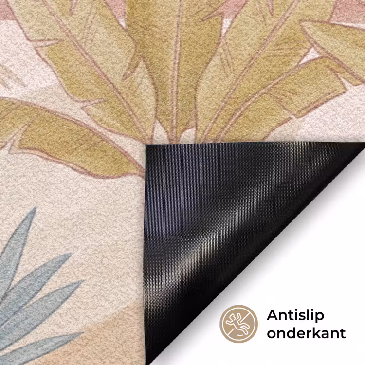Illustratie - Palmbomen - Kleurrijk Deurmat klein -antislip_NL
