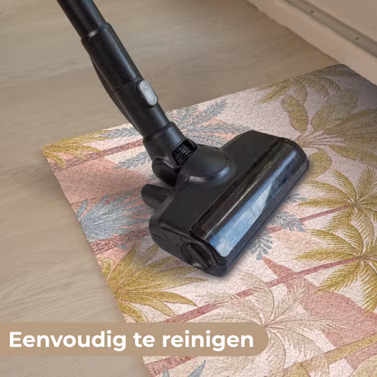 Illustratie - Palmbomen - Kleurrijk Deurmat klein -reinigen_NL