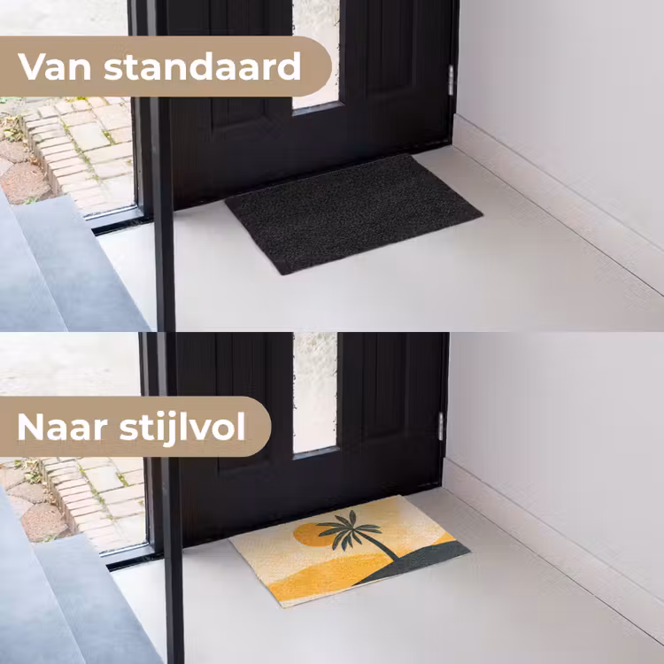 Illustratie - Palmboom - Zon - Heuvels Deurmat klein -voor-na_NL