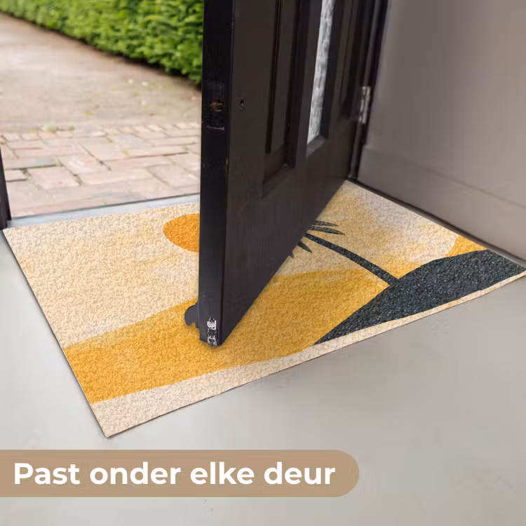Illustratie - Palmboom - Zon - Heuvels Deurmat klein -USP_NL