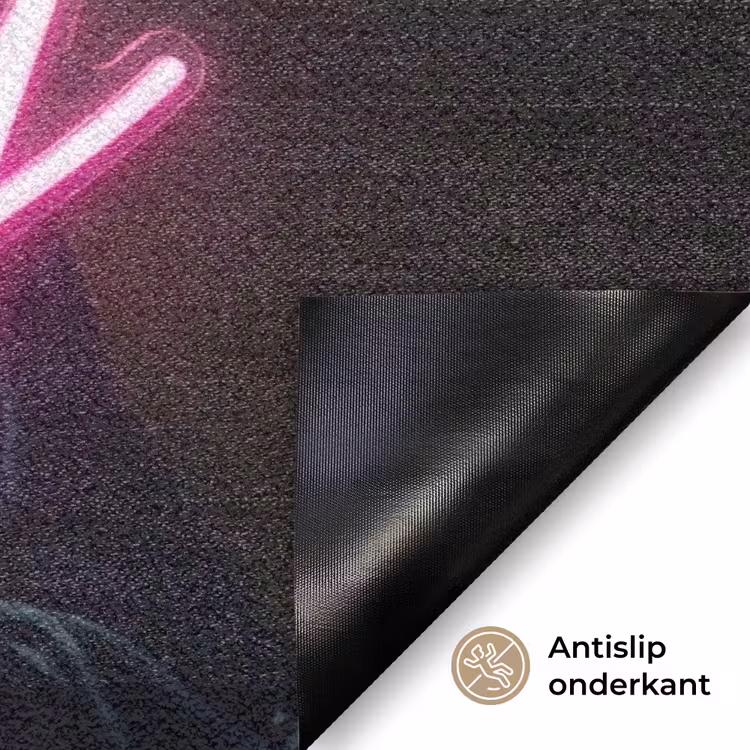 Ironisch - Tekst - Neon Deurmat klein -antislip_NL