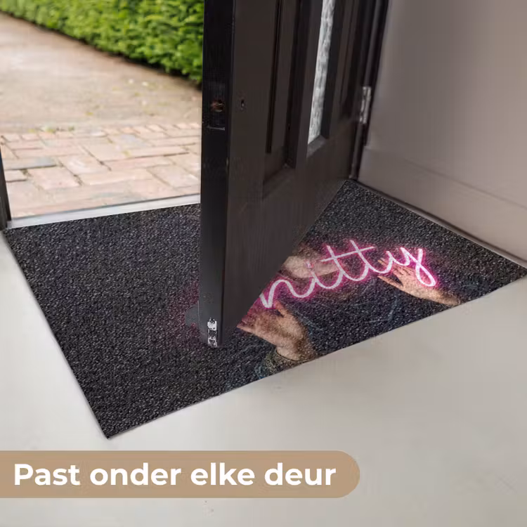 Ironisch - Tekst - Neon Deurmat klein -USP_NL