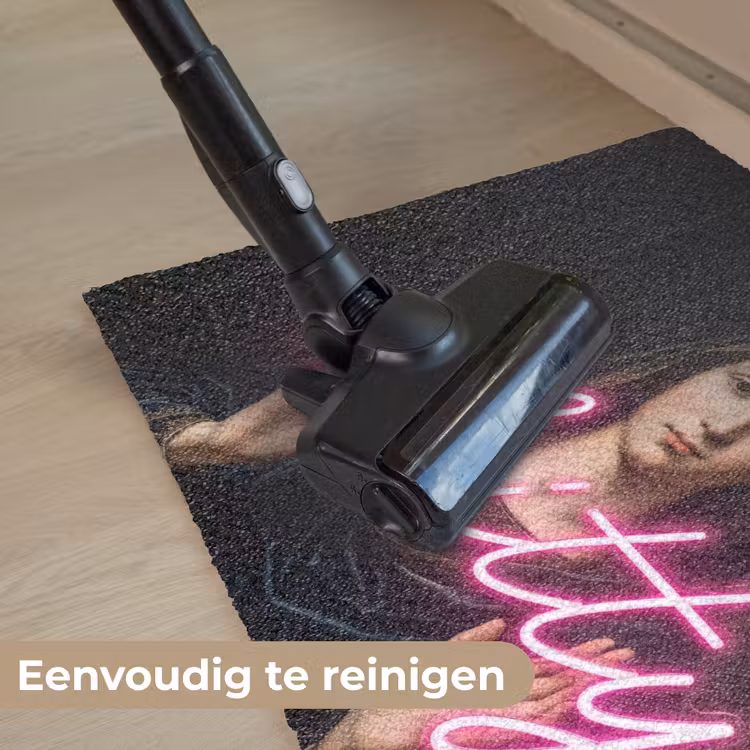 Ironisch - Tekst - Neon Deurmat klein -reinigen_NL